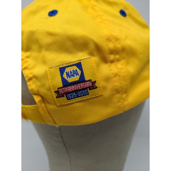 VTG Napa 75th Anniversary 2000 Y2K Strapback Hat Embroidered Yellow SEE DESC - Picture 7 of 13